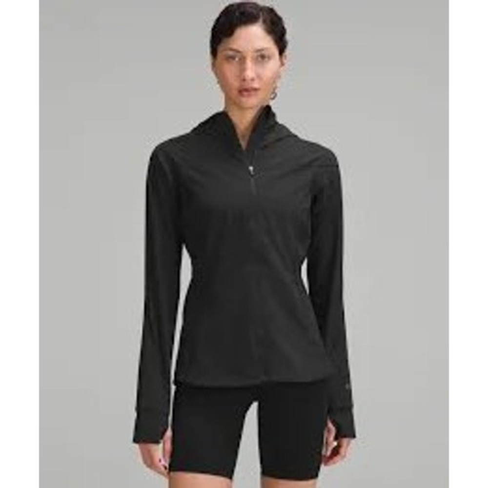 Lululemon Down For It All Hoodie Women 8 Black EUC Insulated Running Jacket